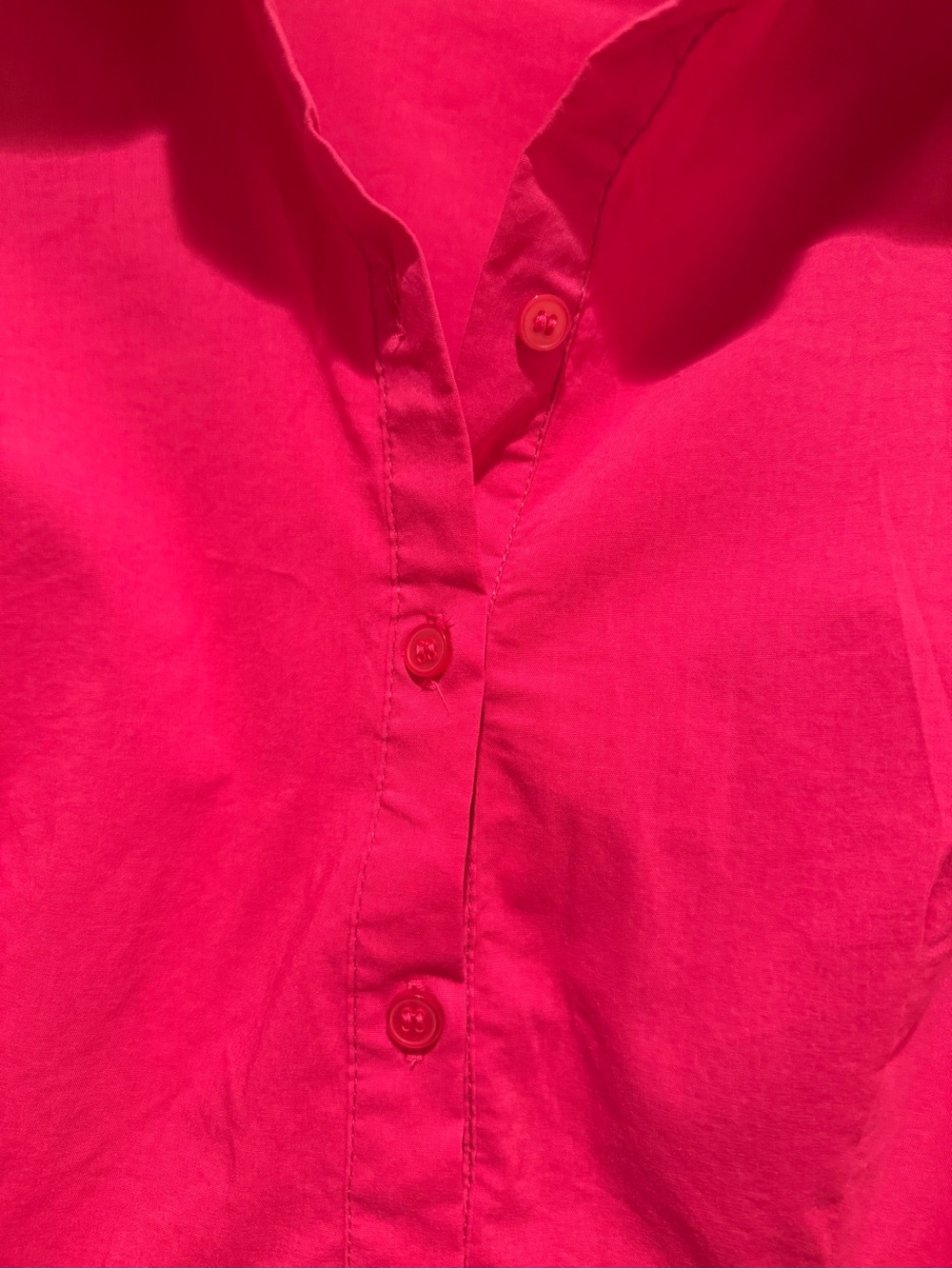 New York & Company Fuchsia Button-Front Tunic Dress - Picture 4 of 12